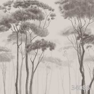 Fog in the forest sepia