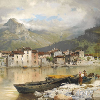 Эрколе Кальви - Рыбалка на озере Комо